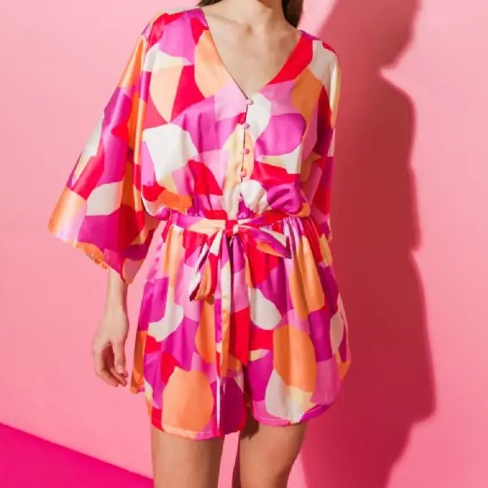 Romper Vibrant Pink and Red - Picture 2 of 5